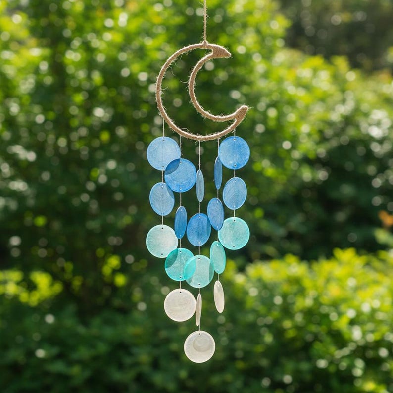 Seashell Wind Chime Boho Beach Wall Hanging Patio Balcony Decor