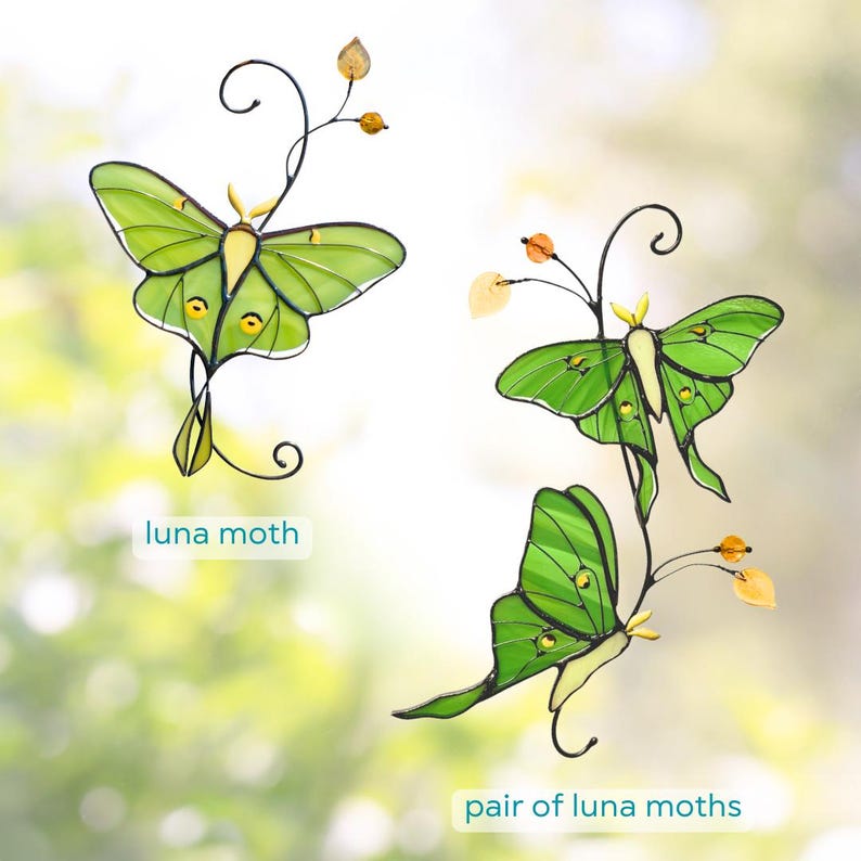 Butterfly Stained Glass Suncatcher Monarch Window Hanging Decoration