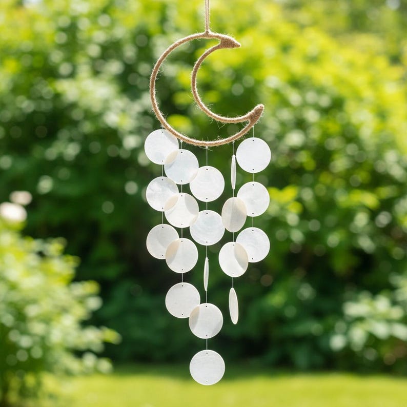 Seashell Wind Chime Boho Beach Wall Hanging Patio Balcony Decor