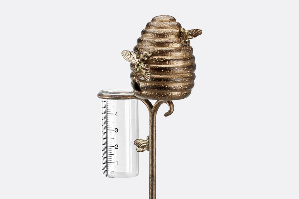 Ruche D'abeilles Rain Gauge Outdoor Garden Decor