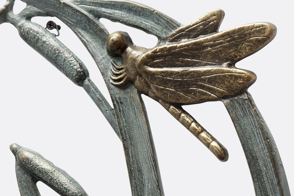 Dragonflies and Cattails Wall Bird Bath Feeder Garden Décor