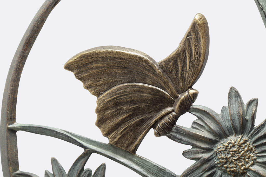 Butterflies and Daisies Wall Bird Bath Feeder Decoration