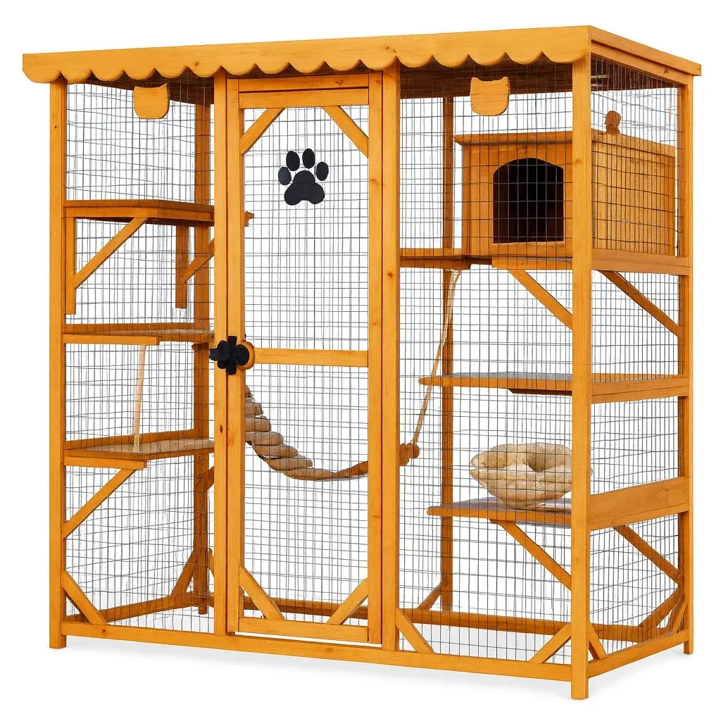 Prodotti per animali domestici,Gabbia per gatti - DOMUSDESIGNPRO