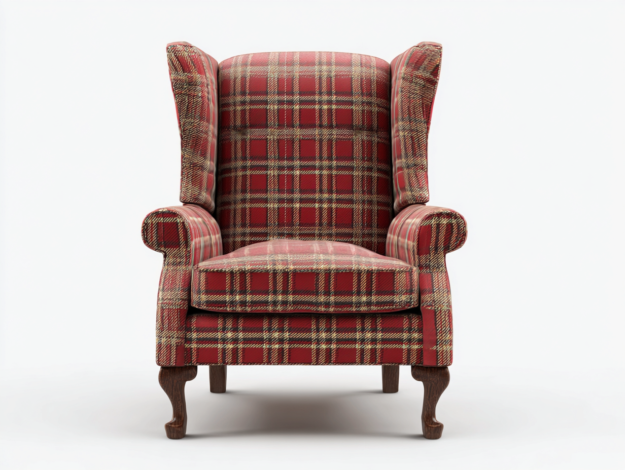 Armchair upholstered fabric 31x32x41 inches - red - classic lounge design