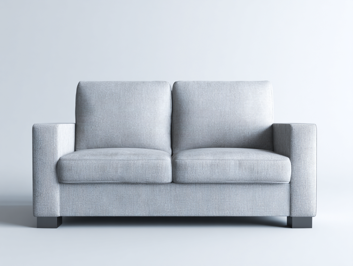 Loveseat fabric upholstery 58x34x32 inches - light gray - modern compact design