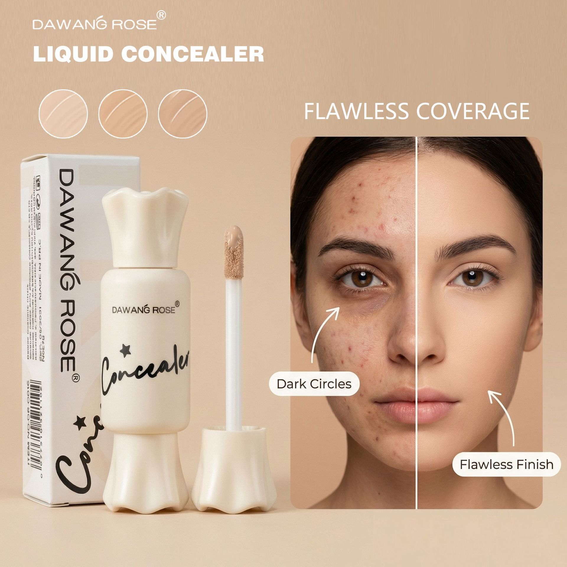 Full coverage for dark circles and acne scars