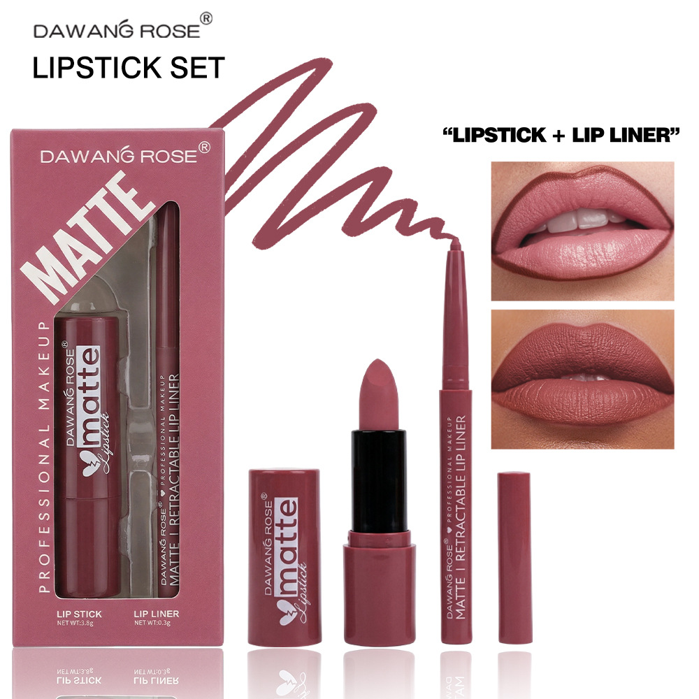 Brightening Velvet Matte Lipstick and Lip Liner Set