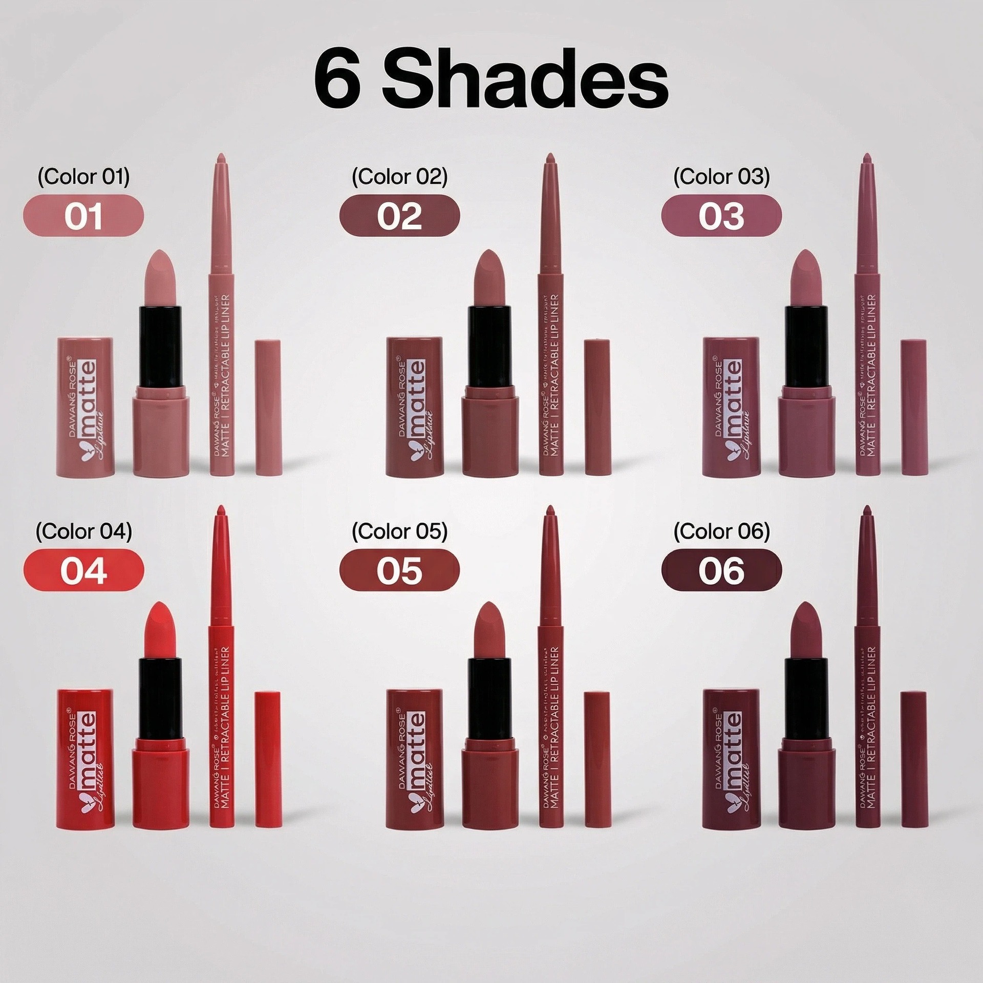 Brightening Velvet Matte Lipstick and Lip Liner Set