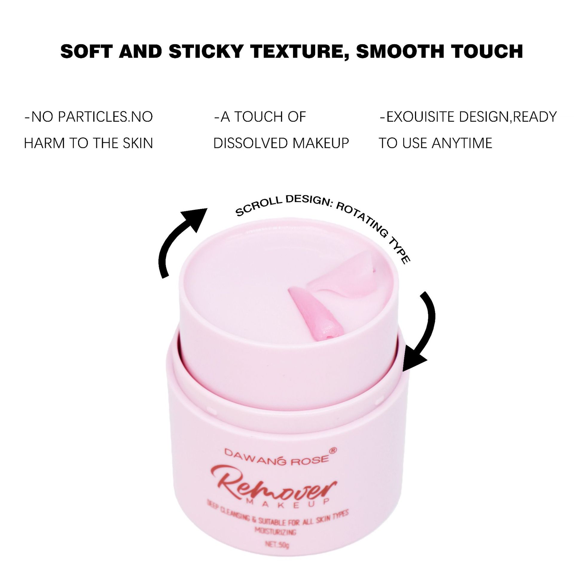 Rotating Cleansing Balm Gentle on skin, non-irritating Refreshing 3-in-1 makeup remover for face, lips, and eyes