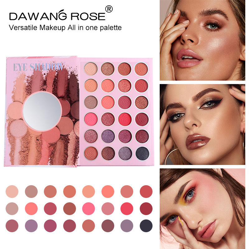 4-Tier New Eyeshadow Palette: Matte Eyeshadows, Highlighters, Blushes