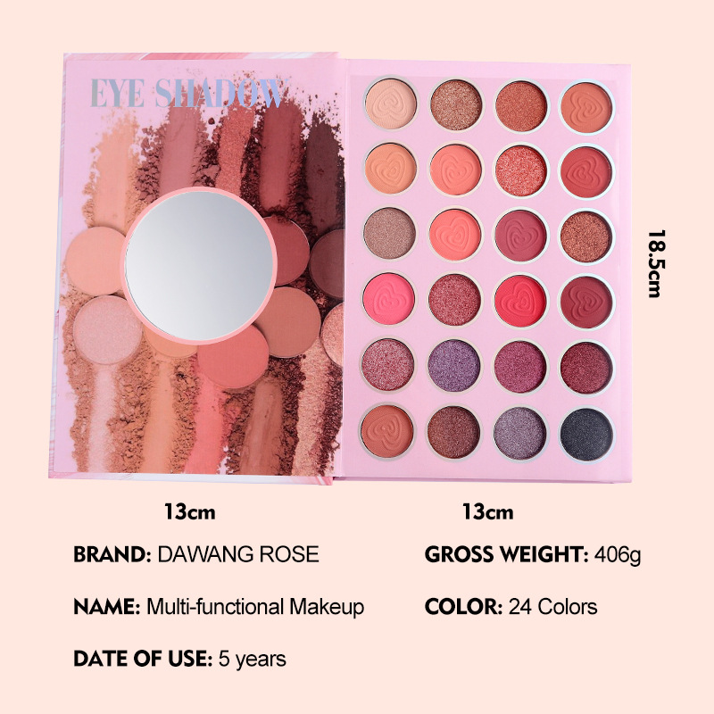4-Tier New Eyeshadow Palette: Matte Eyeshadows, Highlighters, Blushes