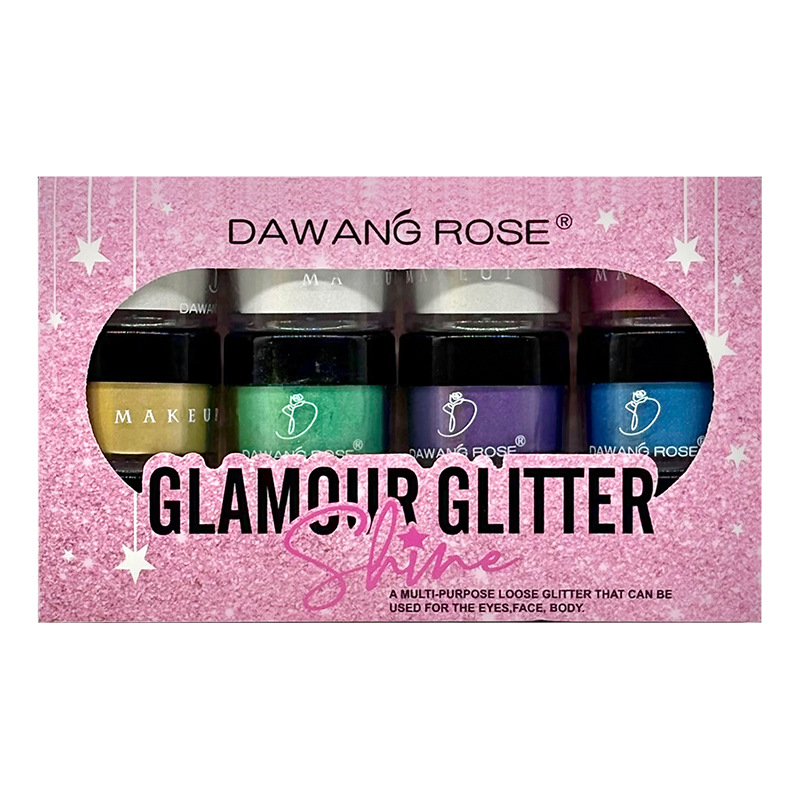 12 colours of large-grained sequin pearl loose powder finishing and highlighting