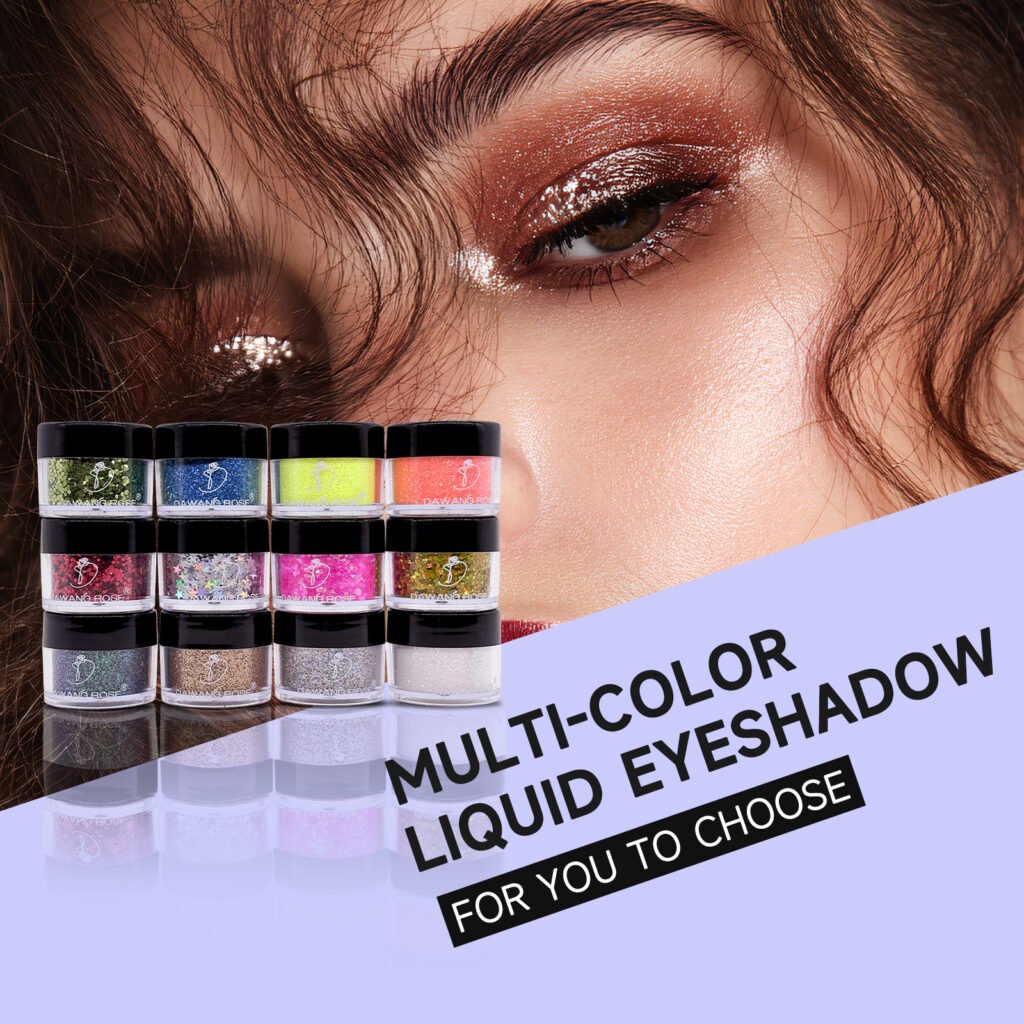 12 colours of large-grained sequin pearl loose powder finishing and highlighting