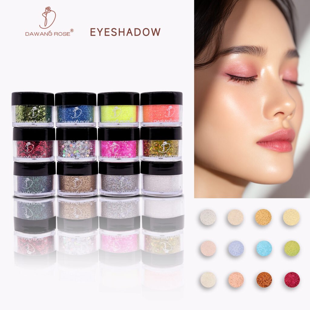 12 colours of large-grained sequin pearl loose powder finishing and highlighting