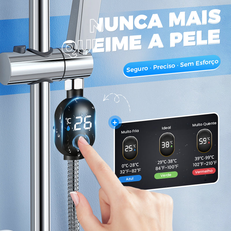 💧 Termómetro para duche 🌡️ Acabaram-se as suposições - Temperatura instantânea! 🚿