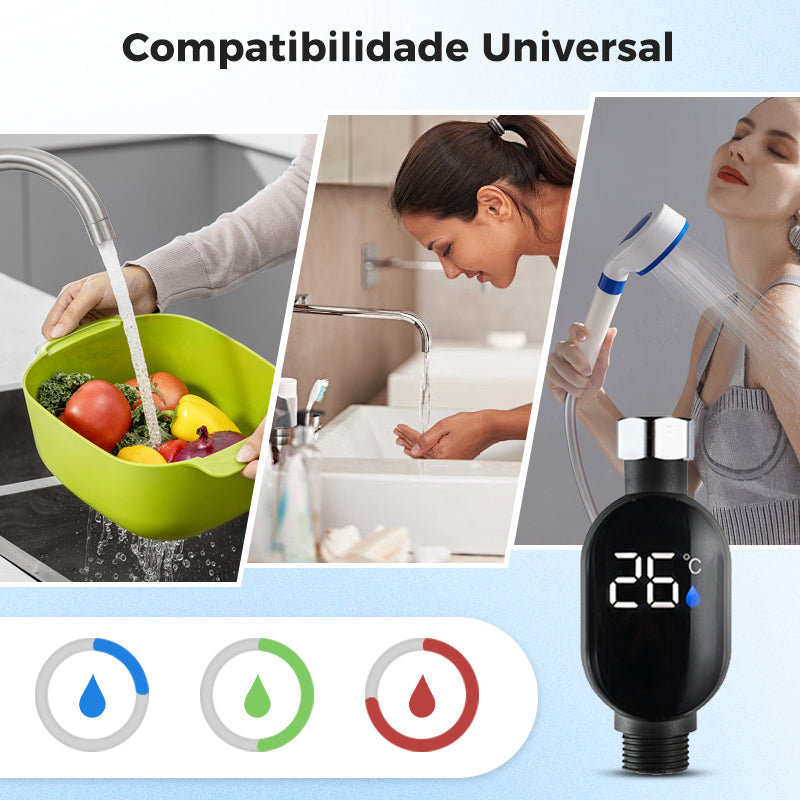 💧 Termómetro para duche 🌡️ Acabaram-se as suposições - Temperatura instantânea! 🚿