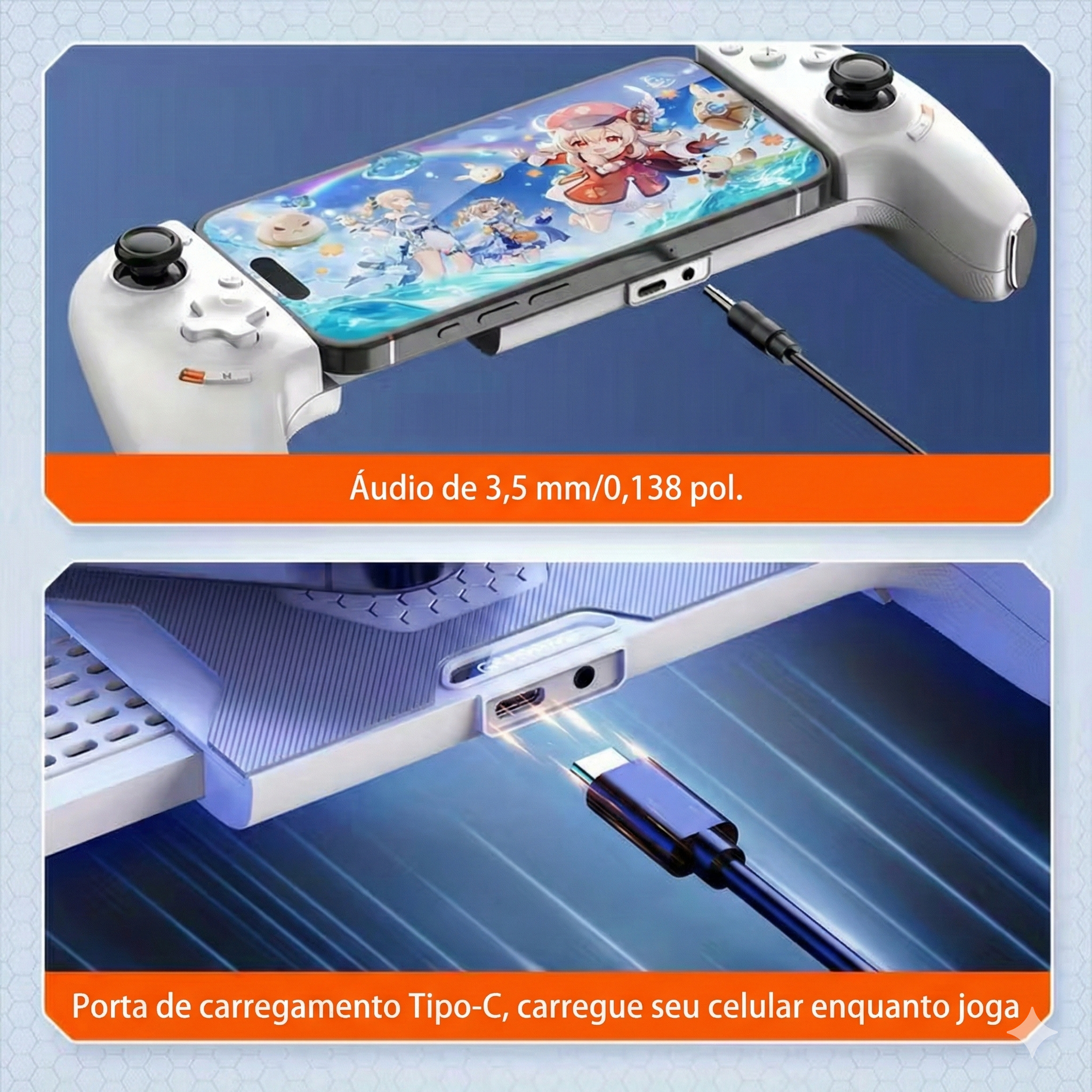 2026 New Type-C Stretch Game Controller, Only for IOS (native mode)/Android/HarmonyOS/SWITCH, Supports PS, XBox, and Steam streaming games