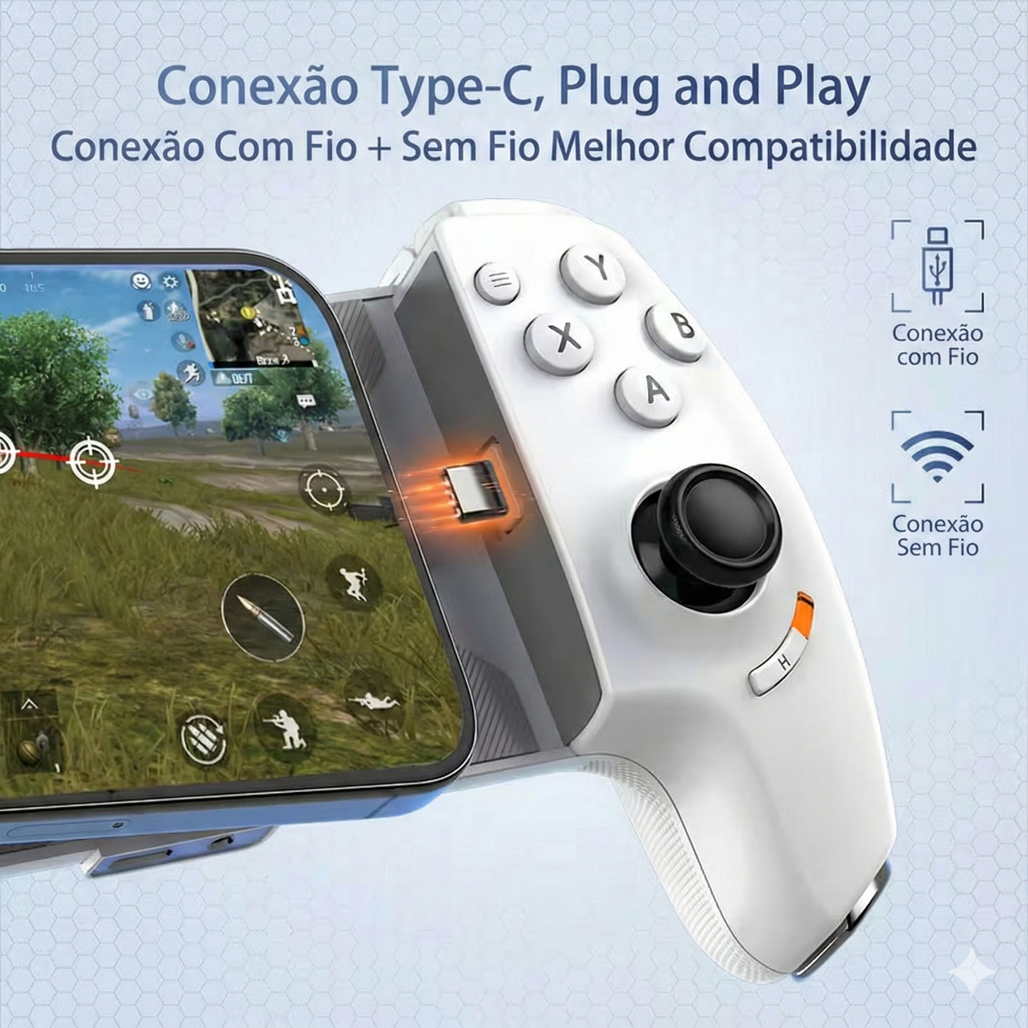 2026 New Type-C Stretch Game Controller, Only for IOS (native mode)/Android/HarmonyOS/SWITCH, Supports PS, XBox, and Steam streaming games