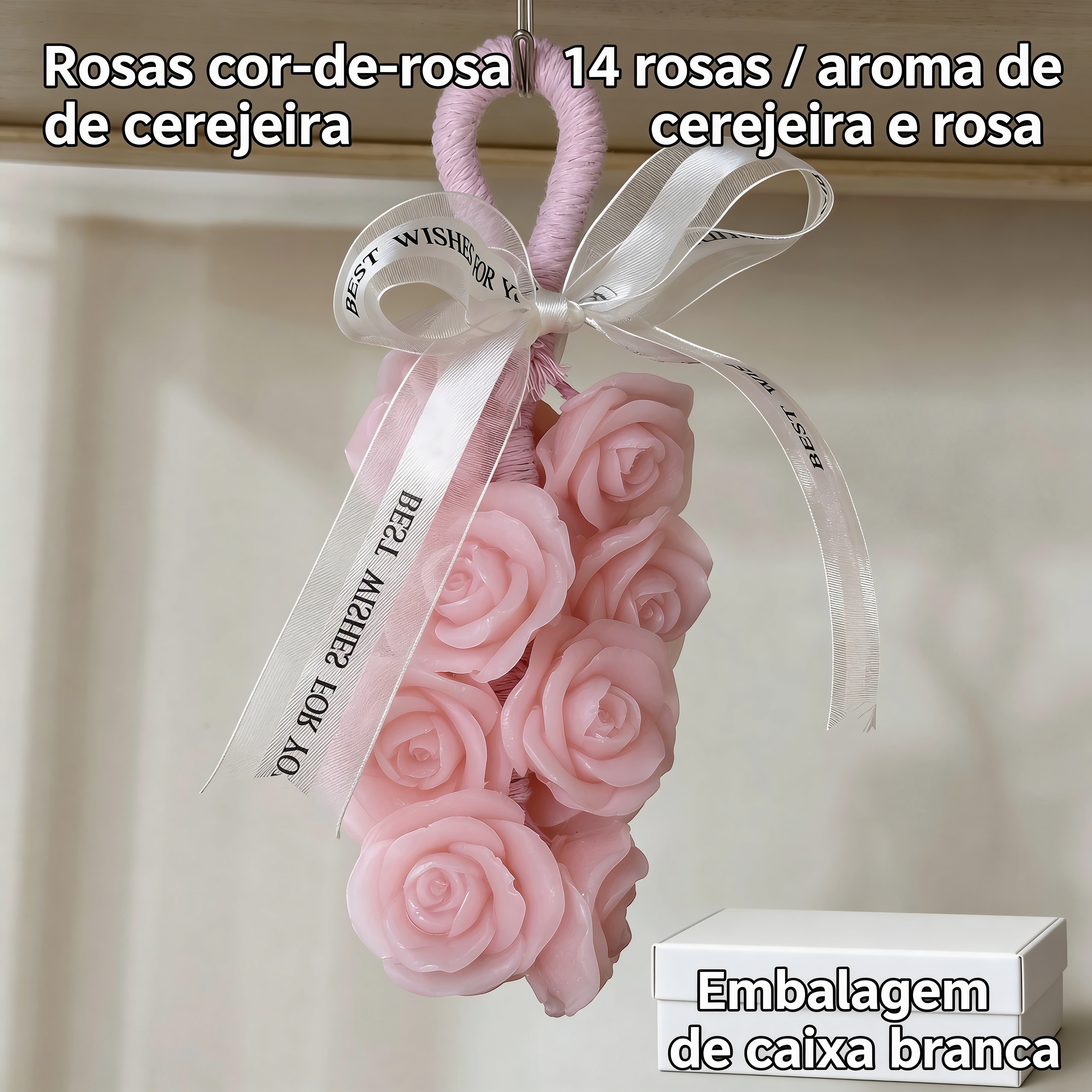 Sabonete artesanal com aroma de rosas de cristal (Sucesso de vendas)