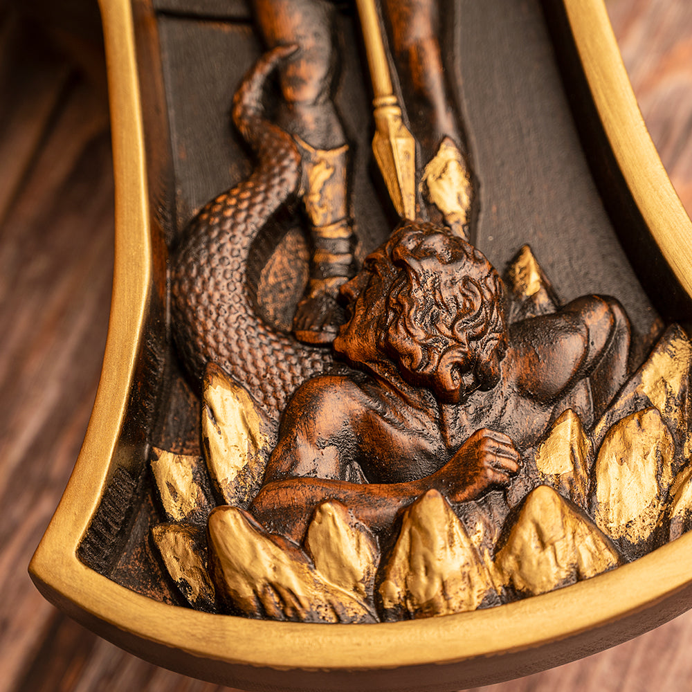 Archangel Michael Solid Wood Carving Gift