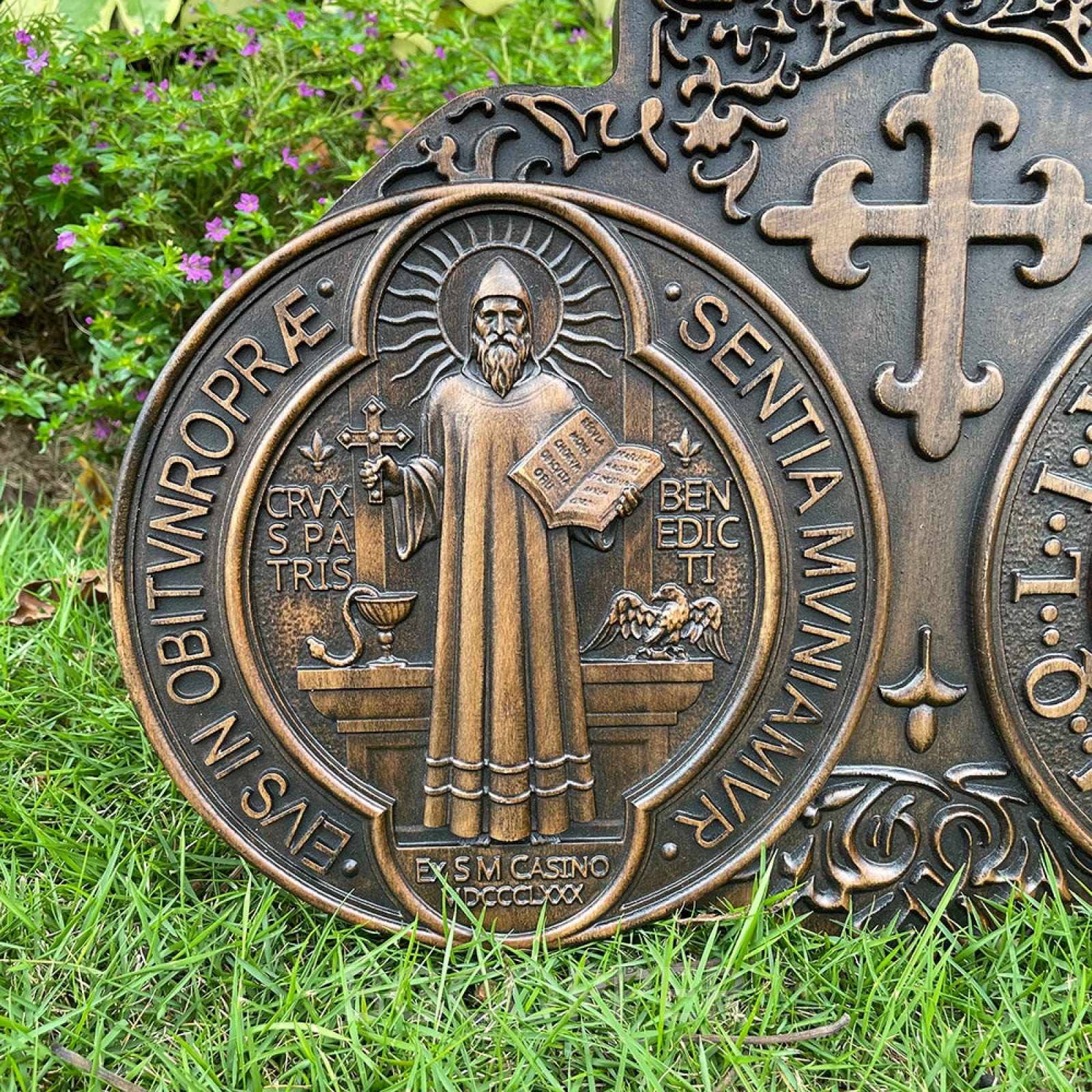 St. Benedict's Exorcism Medal Christian Exorcism Plaque