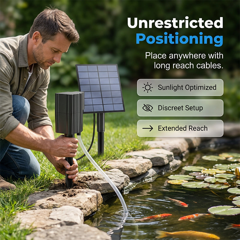 Solar Pond Aerator with Air Pump – Crystal Clear Water & Healthier Fish Without Electricity Bills 