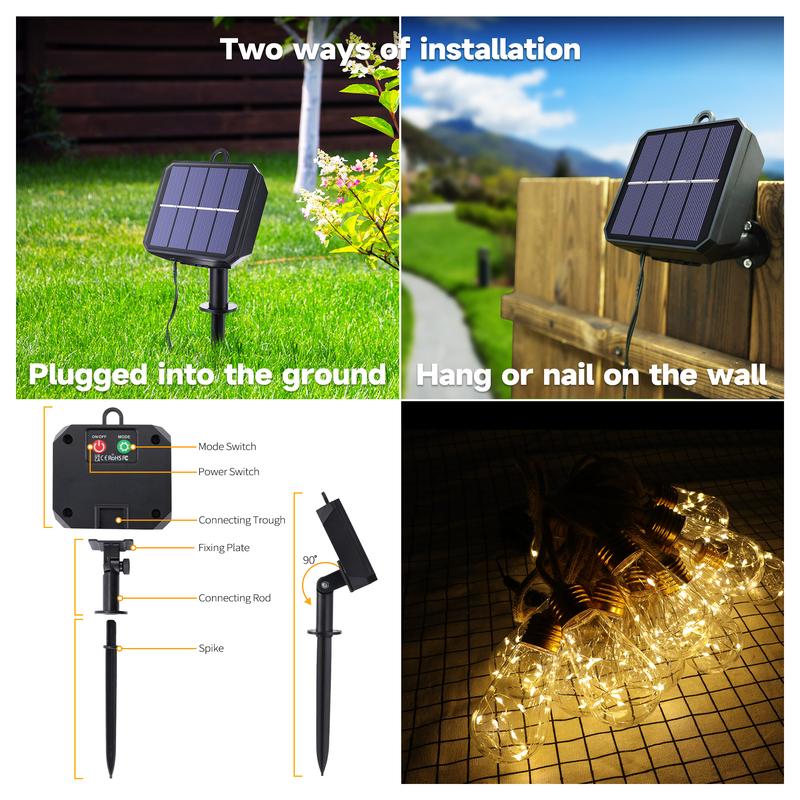Outdoor Backyard Solar String Lights