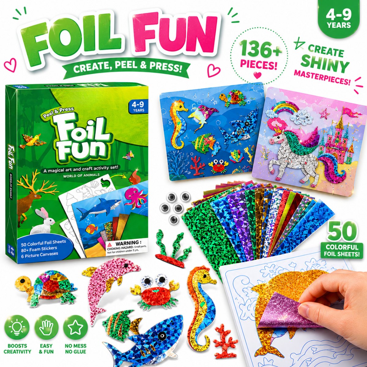 Animal World – Bring Sparkling Animals to Life with No Mess! (4+ years)