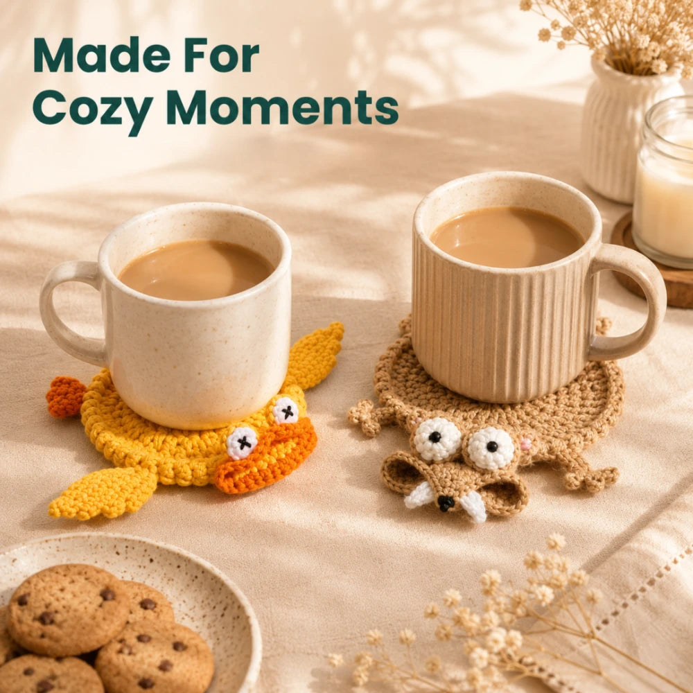 Handmade Animal Crochet Coasters