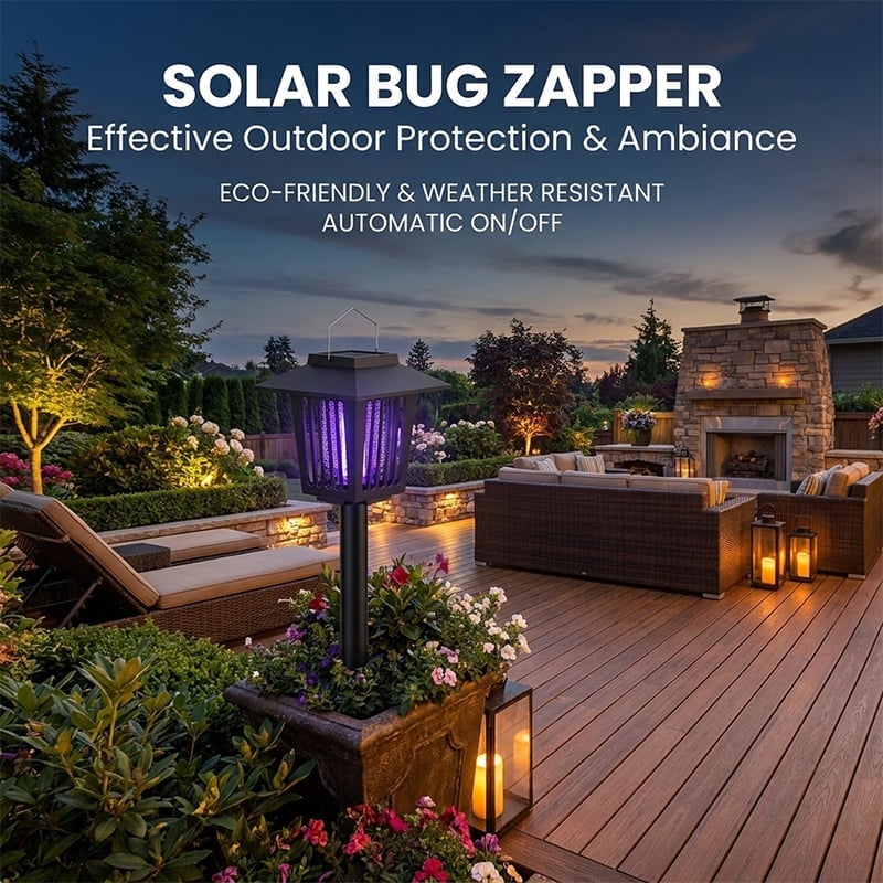 Solar Powered Mosquito Zapper & Garden Stake Light