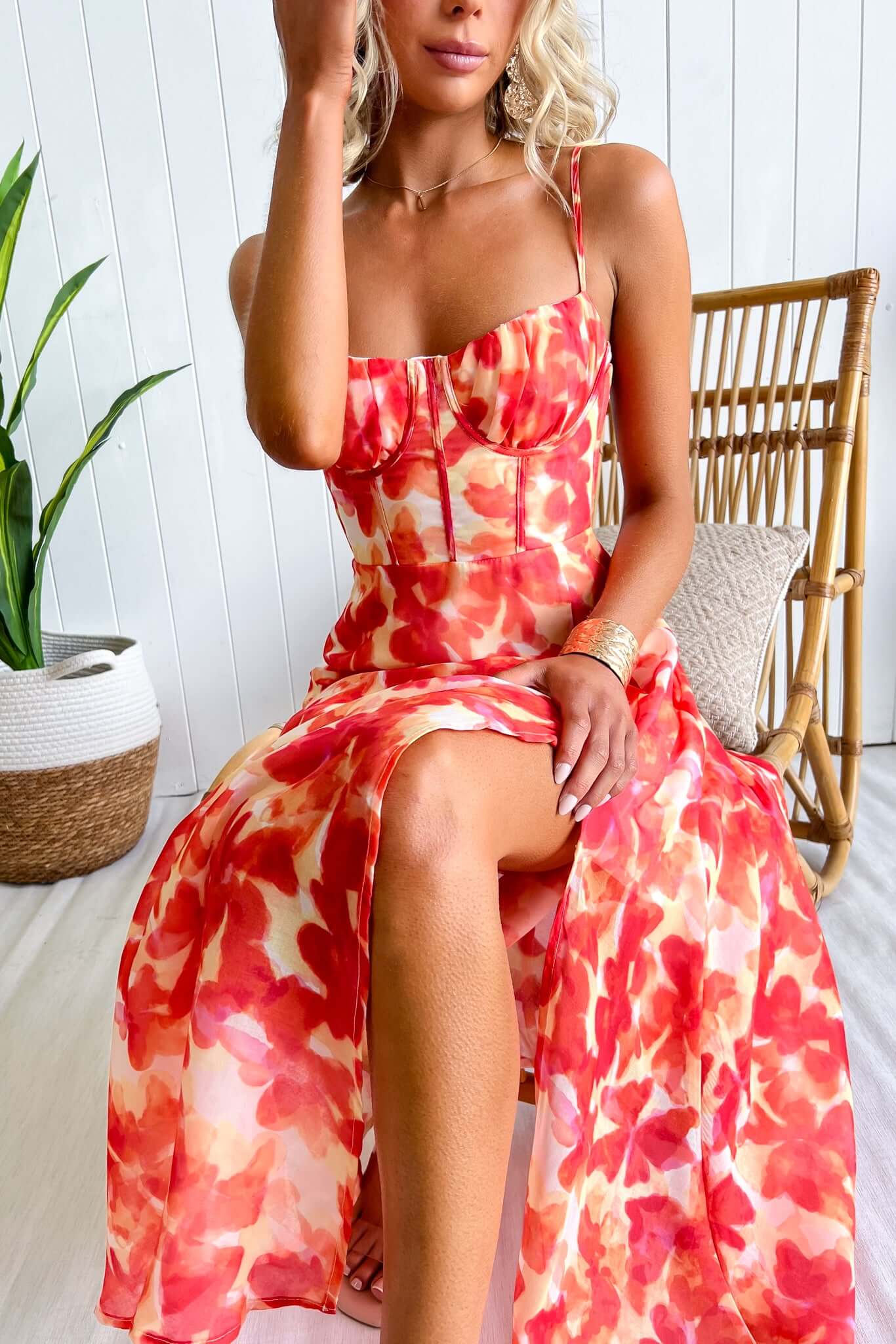 Women's Sexy Strap Floral Print Dress