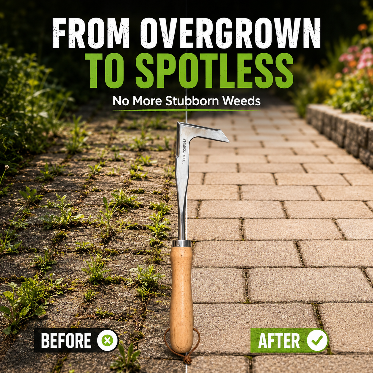  Crack Weeder Tool – Razor-Sharp Stainless Steel Weed Remover