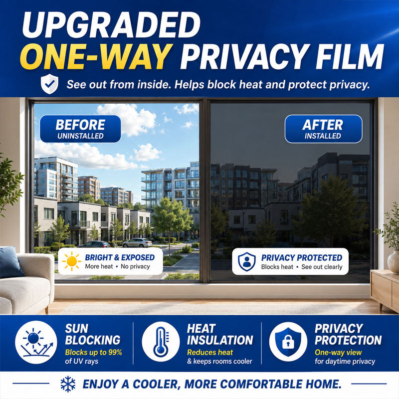  One-Way Mirror Window Film – Heat Control & UV Protection