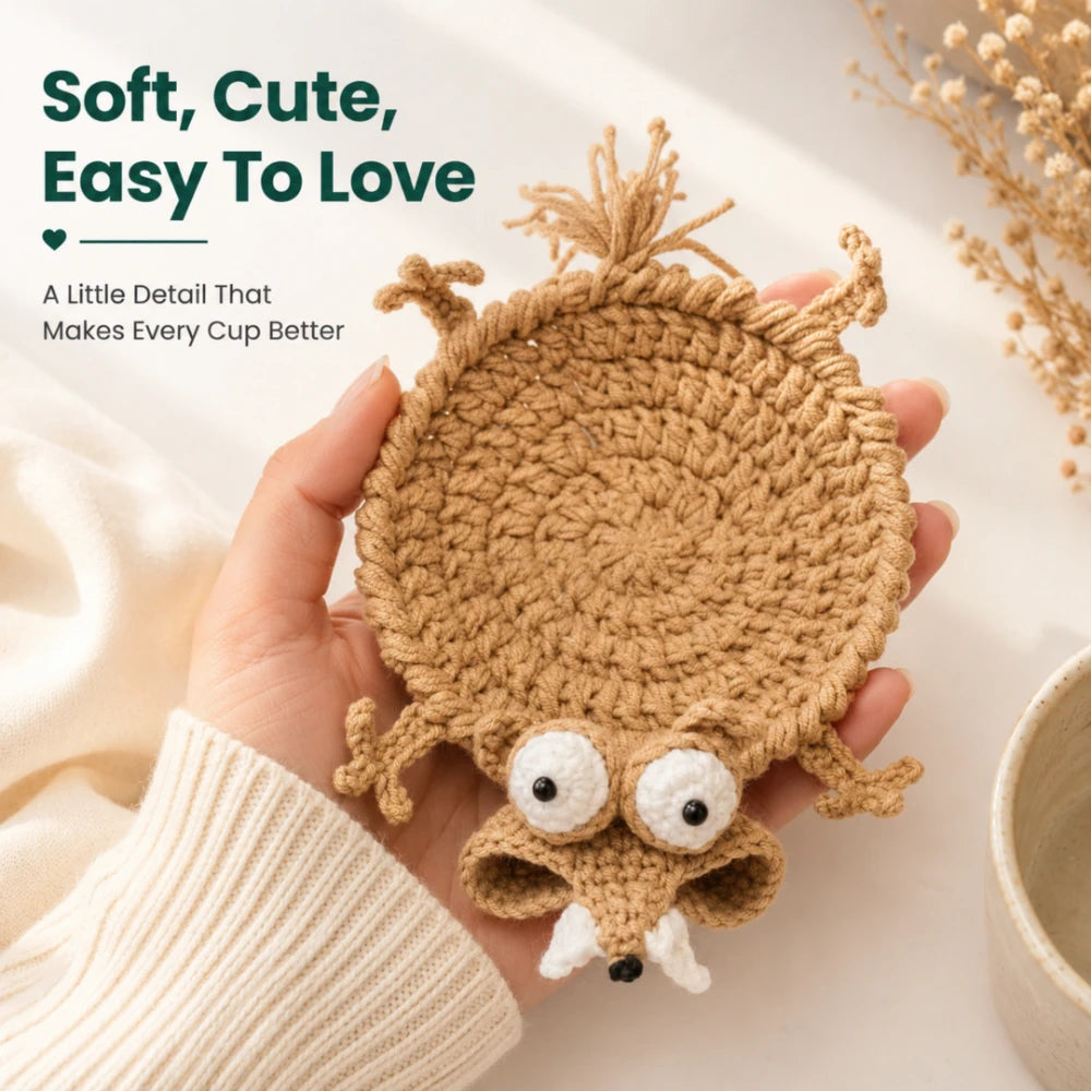 Handmade Animal Crochet Coasters