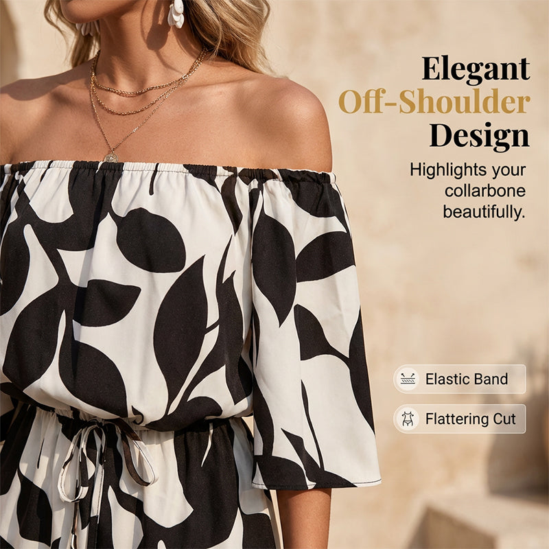 Women's Off Shoulder Shorts Jumpsuit