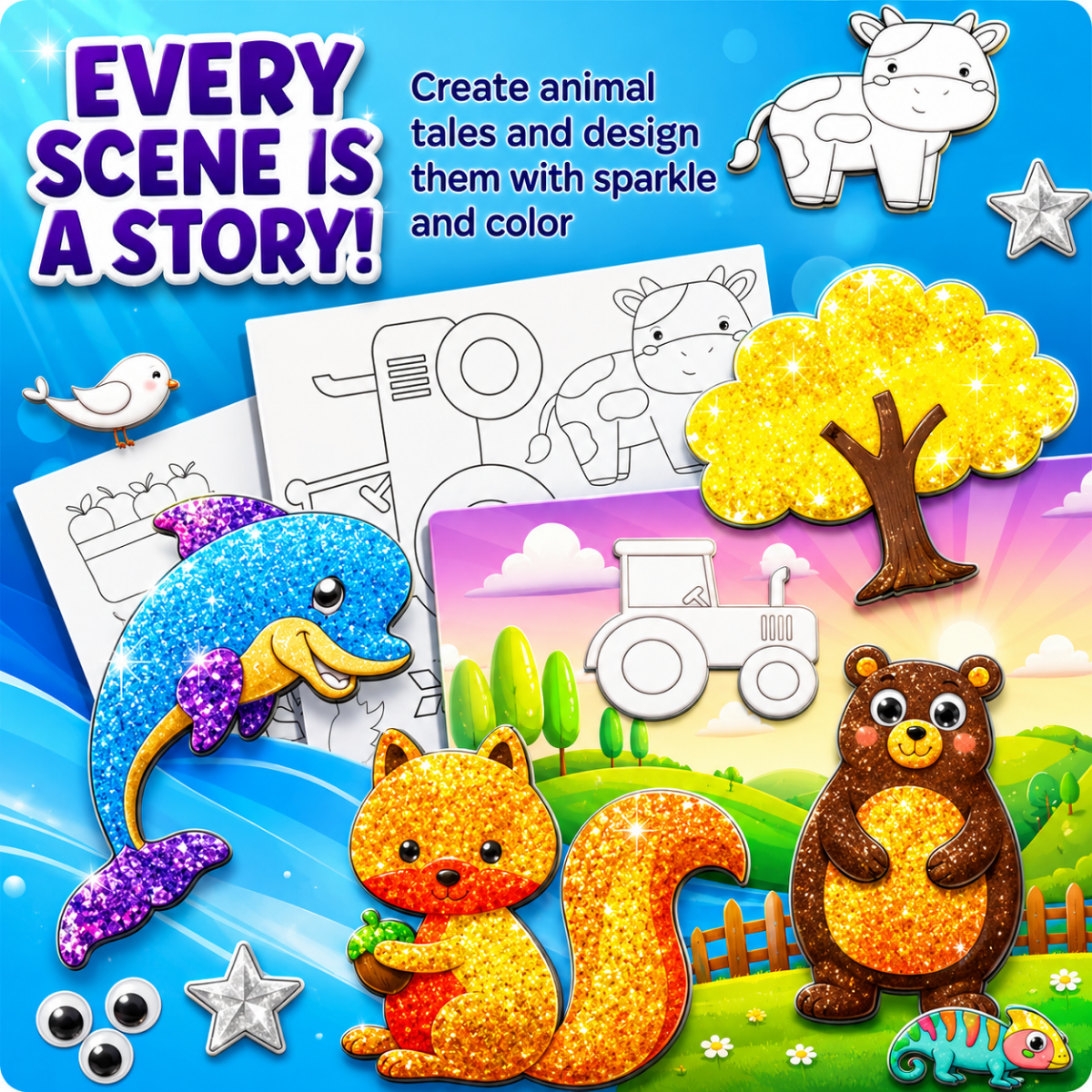 Animal World – Bring Sparkling Animals to Life with No Mess! (4+ years)