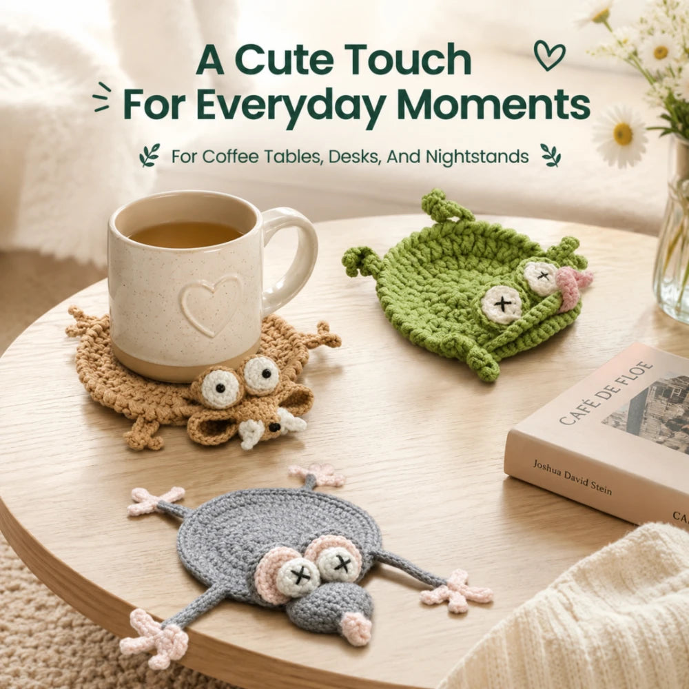 Handmade Animal Crochet Coasters