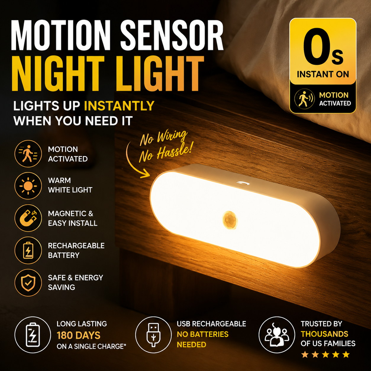 Smart Motion Sensor Night Light