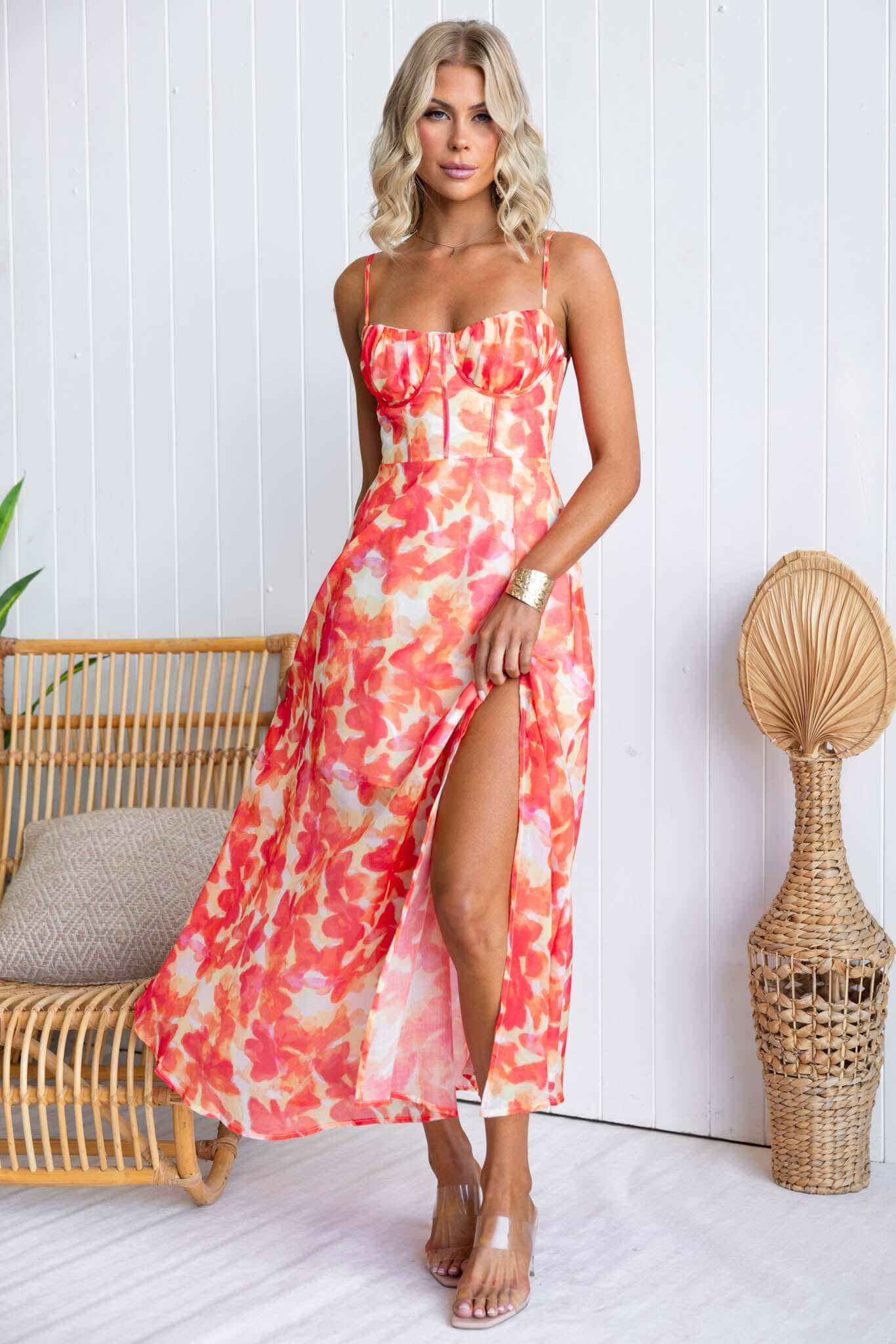 Women's Sexy Strap Floral Print Dress