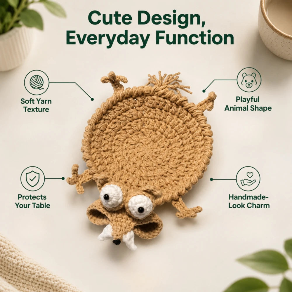 Handmade Animal Crochet Coasters