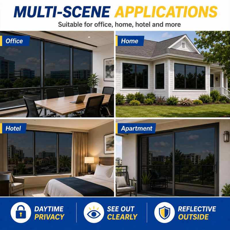  One-Way Mirror Window Film – Heat Control & UV Protection