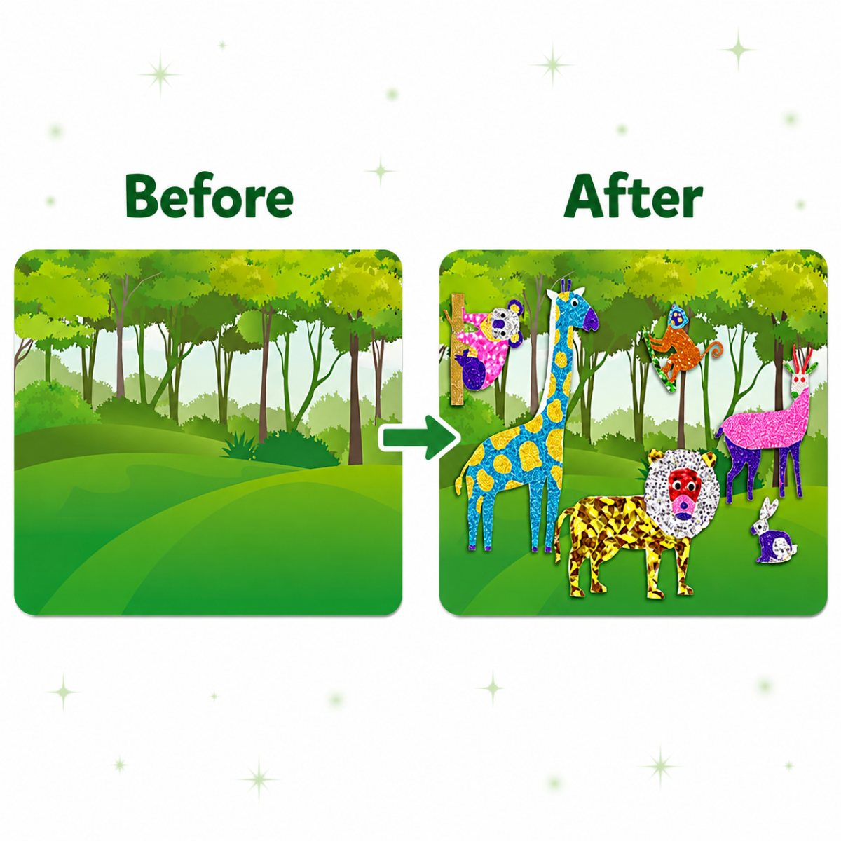 Animal World – Bring Sparkling Animals to Life with No Mess! (4+ years)