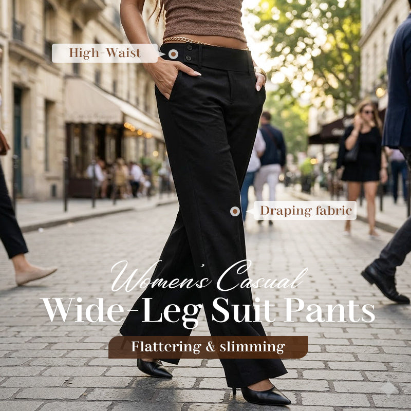Women's Elegant Flared Suit Pants