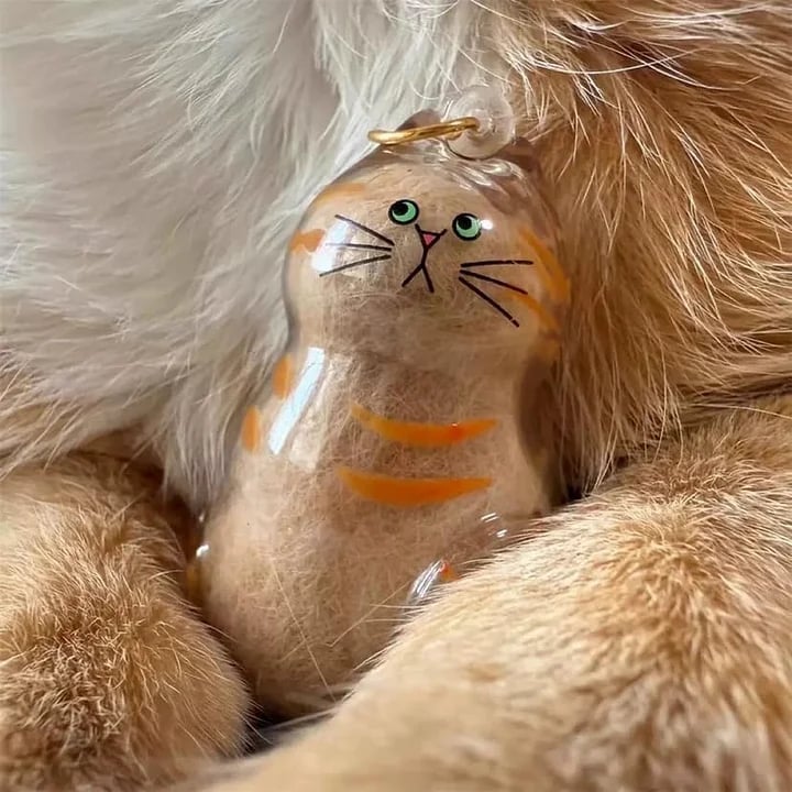 Pet Hair Memorial Capsule Keychain