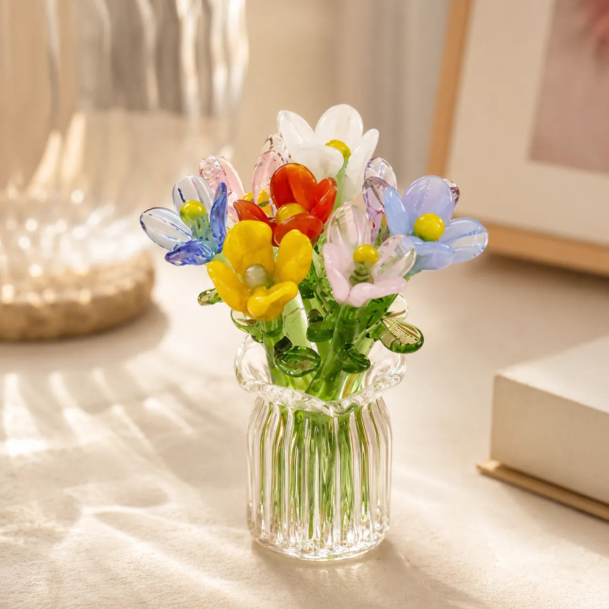 Floria Miniature Glass Flower Set
