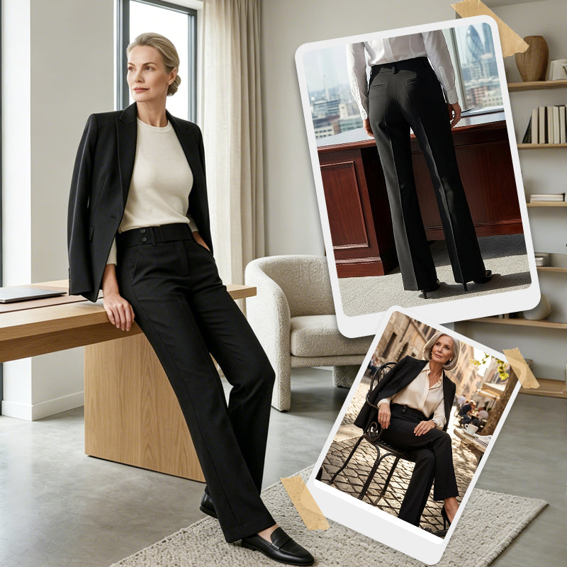 Women's Elegant Flared Suit Pants