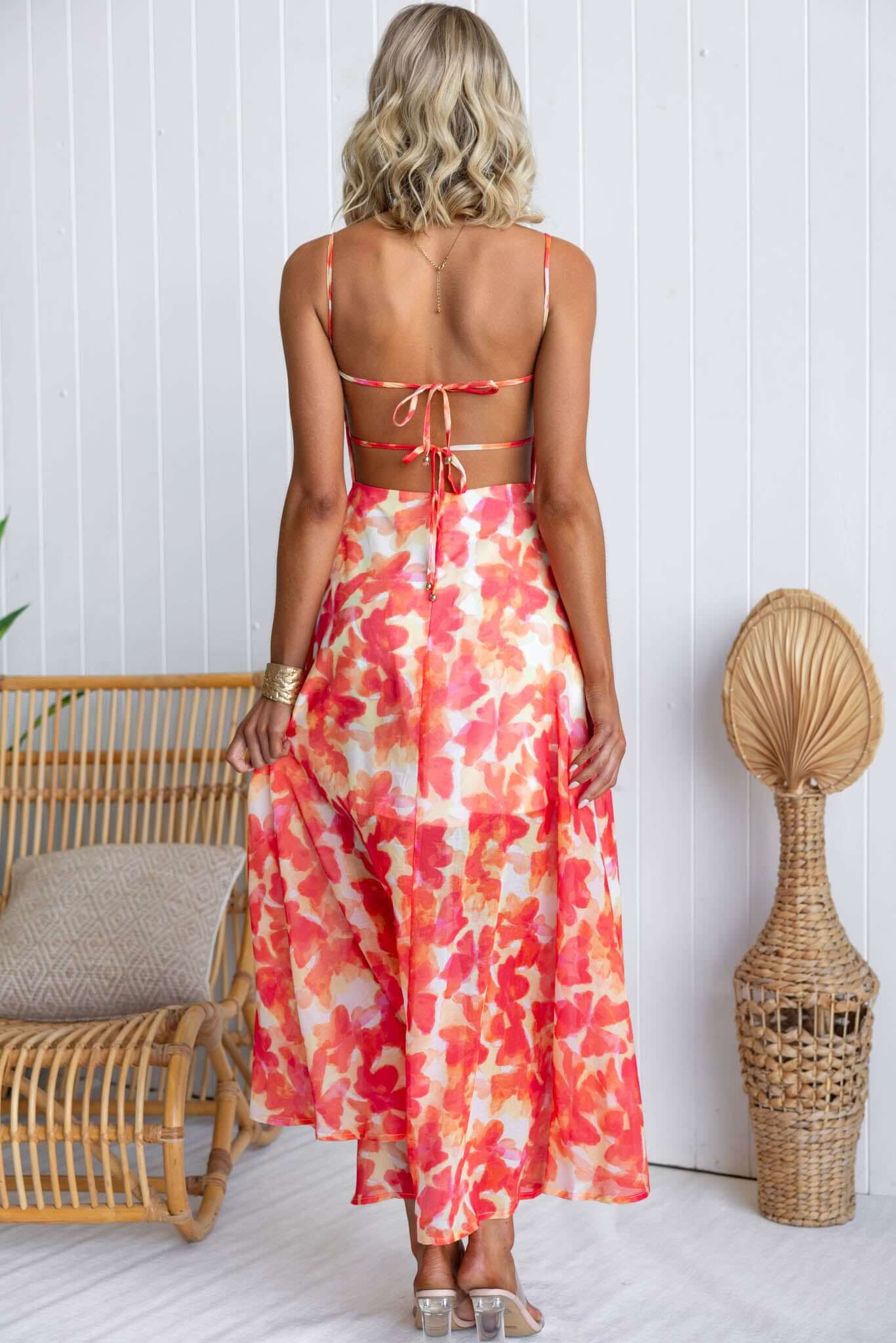 Women's Sexy Strap Floral Print Dress