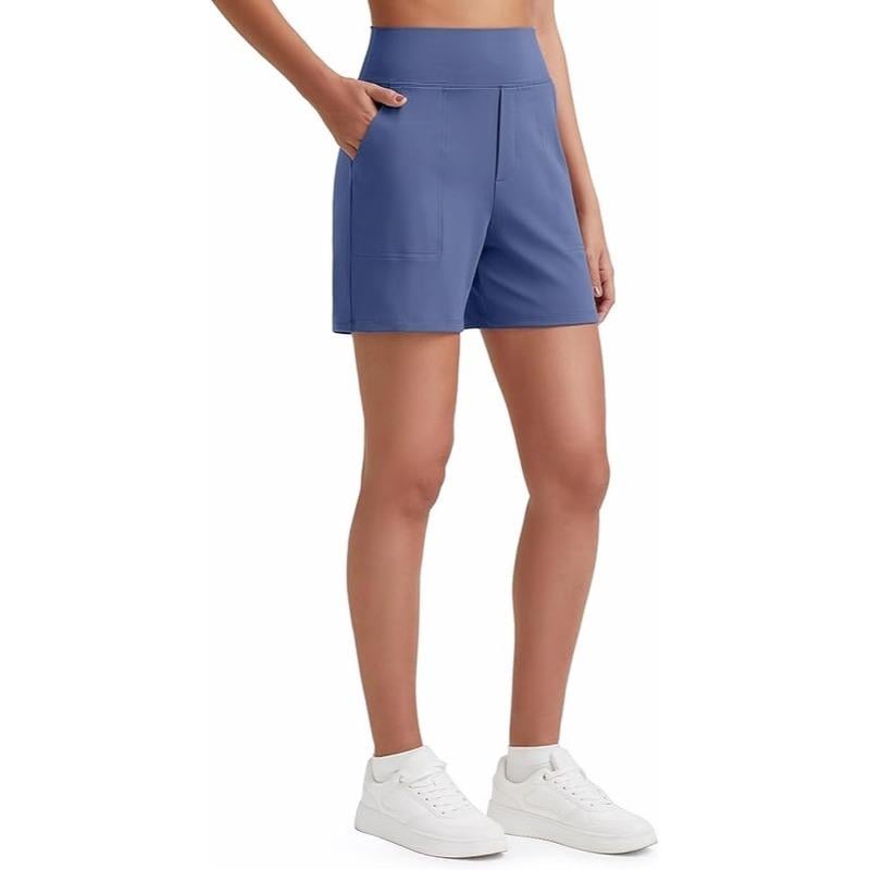 Everyday High-Waisted Shorts – Lightweight & Breathable with Functional Pockets