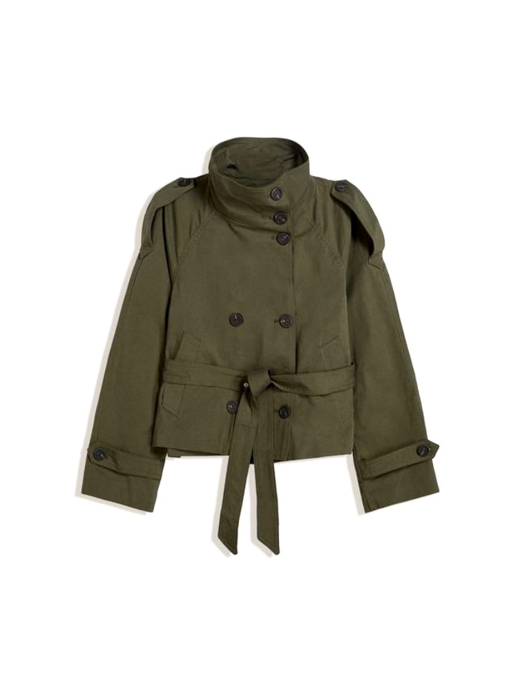 Short Belted Trench Coat