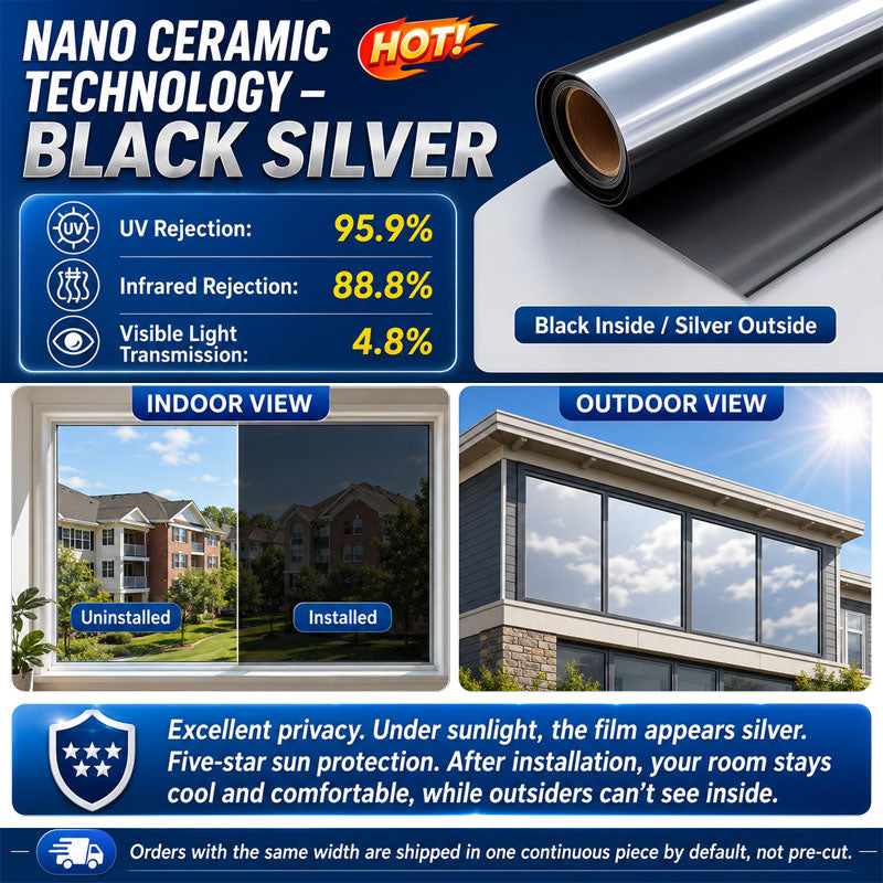  One-Way Mirror Window Film – Heat Control & UV Protection
